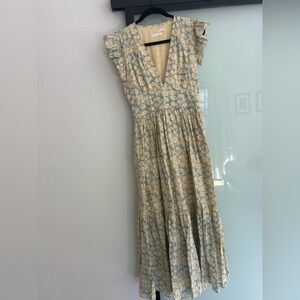 Christy Dawn Blue and Cream Midi Dress